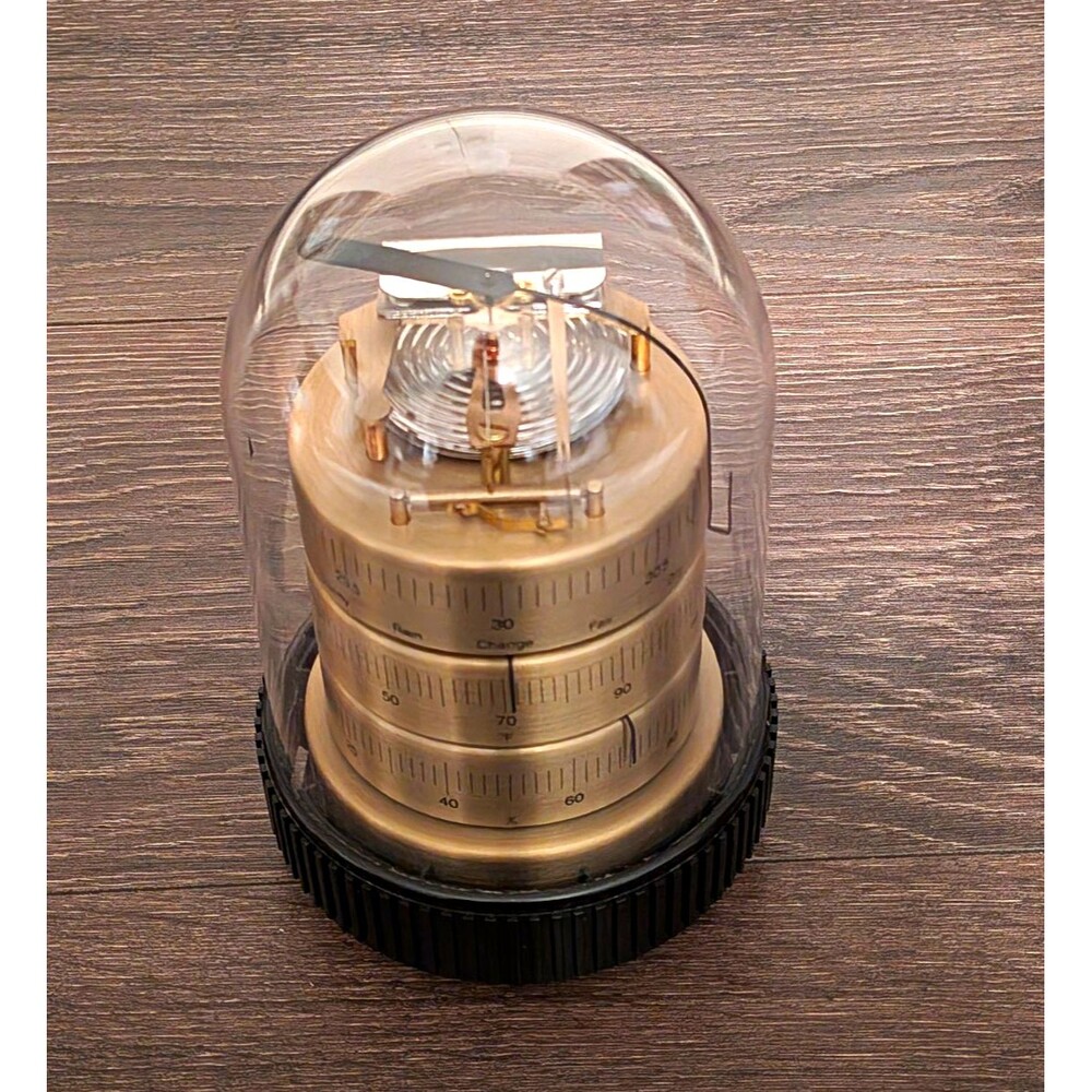 Howard Miller Made in Germany Collectible Brass & Glass Barometer Clear Dome